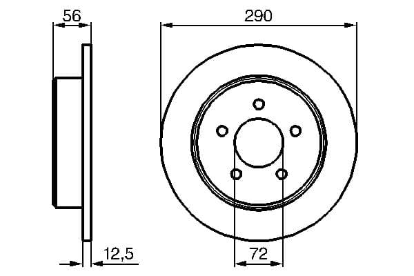 Bosch BD1032 Fren diski; arka küçük görsel 5