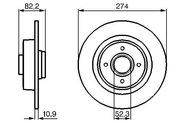 Bosch BD1038 Fren diski; arka küçük görsel 5