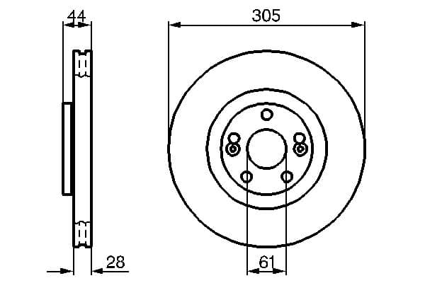 Bosch BD1039 Fren diski; ön küçük görsel 5