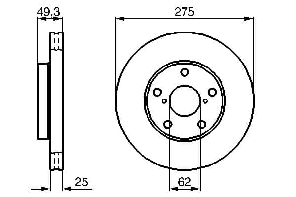 Bosch BD1041 Fren diski; ön küçük görsel 5