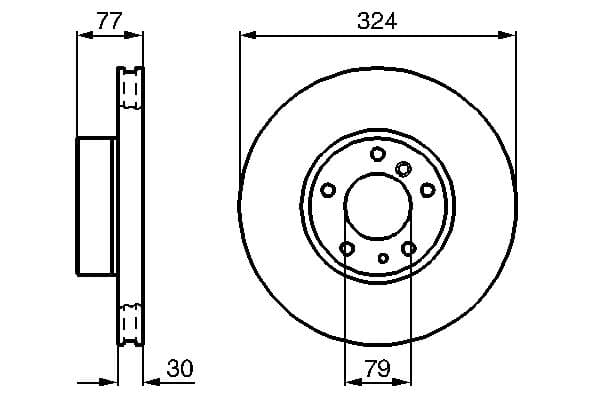 Bosch BD958 Fren diski; ön küçük görsel 5