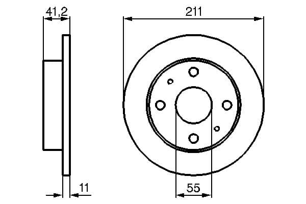 Bosch BD960 Fren diski; ön küçük görsel 3