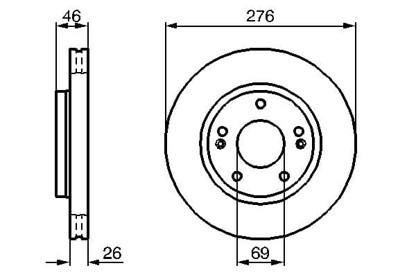 Bosch BD965 Fren diski; ön küçük görsel 5