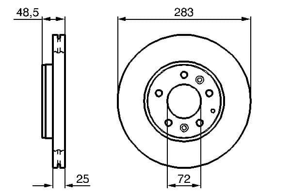 Bosch BD972 Fren diski; ön küçük görsel 5