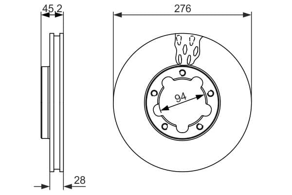 Bosch BD1659 Fren diski; ön küçük görsel 5