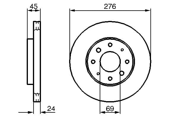 Bosch BD978 Fren diski; ön küçük görsel 4
