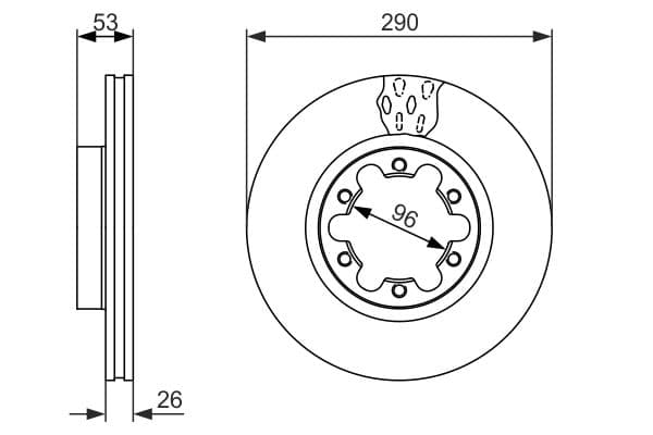 Bosch BD1863 Fren diski; ön küçük görsel 5