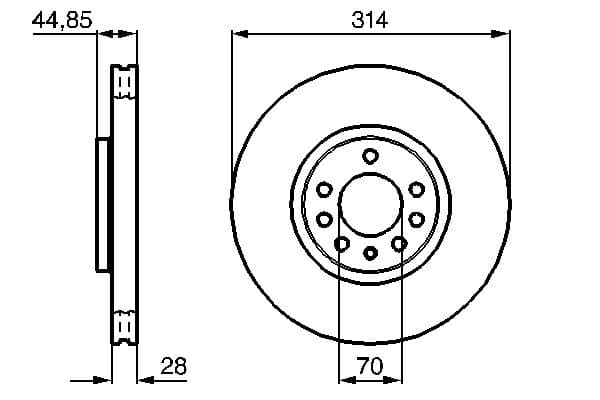 Bosch BD980 Fren diski; ön küçük görsel 5