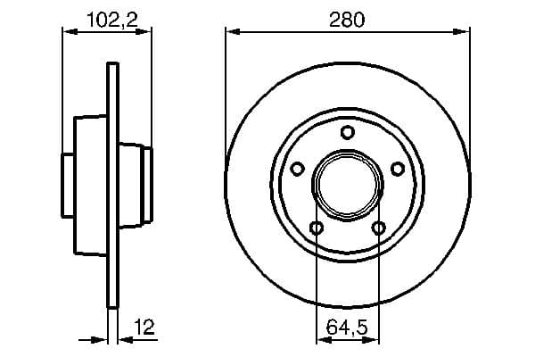 Bosch BD981 Fren diski; arka küçük görsel 5