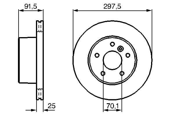 Bosch BD983 Fren diski; ön küçük görsel 5