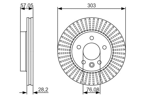 Bosch BD1647 Fren diski; ön küçük görsel 5