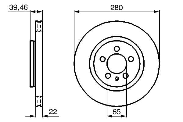 Bosch BD987 Fren diski; ön küçük görsel 5