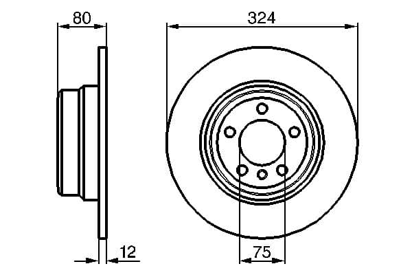 Bosch BD1046 Fren diski; arka küçük görsel 5