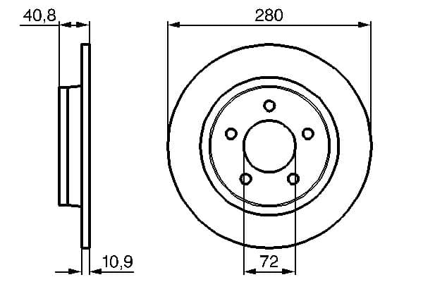 Bosch BD1055 Fren diski Premium2; arka küçük görsel 4