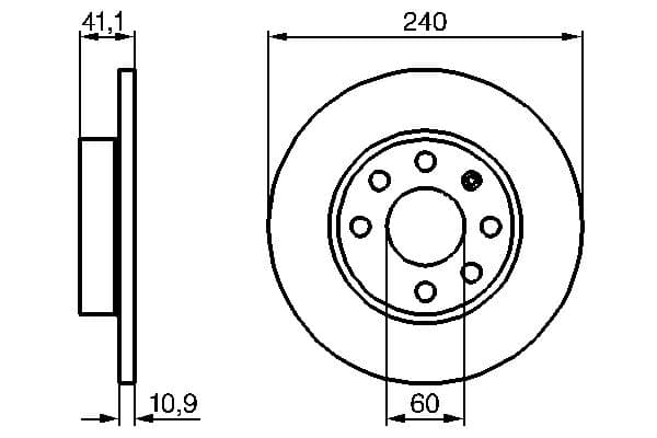 Bosch BD1060 Fren diski; ön küçük görsel 5