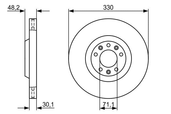 Bosch BD1062 Fren diski; ön küçük görsel 5