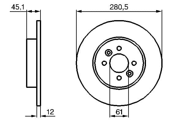 Bosch BD1065 Fren diski; arka küçük görsel 5