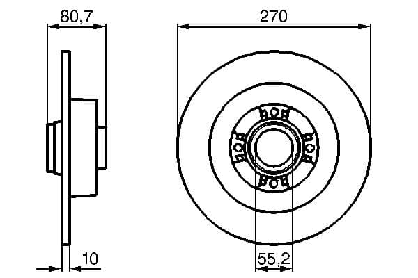 Bosch BD1066 Fren diski; arka küçük görsel 5