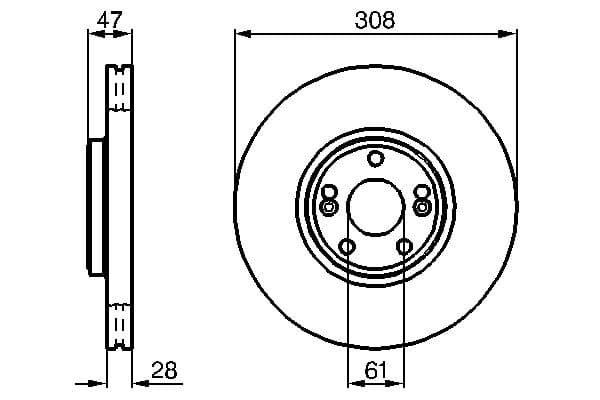 Bosch BD1068 Fren diski; ön küçük görsel 5