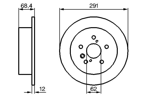 Bosch BD1069 Fren diski; arka küçük görsel 5