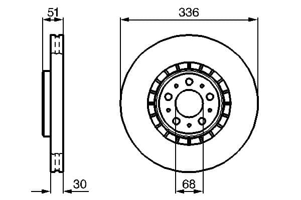 Bosch BD1070 Fren diski; ön küçük görsel 5
