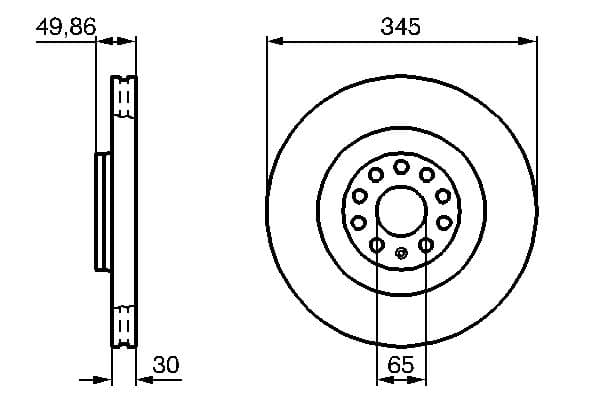 Bosch BD1071 Fren diski Premium2; ön küçük görsel 5