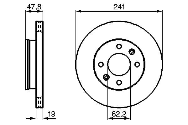 Bosch BD1073 Fren diski; ön küçük görsel 5