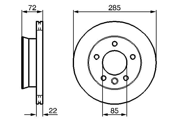 Bosch BD1079 Fren diski; ön küçük görsel 5