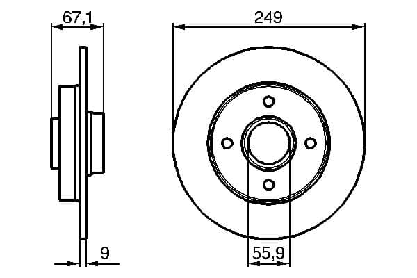 Bosch BD1087 Fren diski Premium1; arka küçük görsel 5