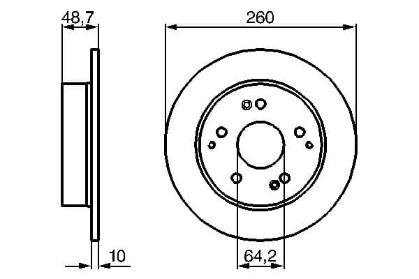 Bosch BD1092 Fren diski; arka küçük görsel 5