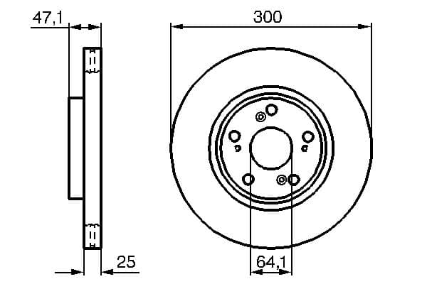 Bosch BD1094 Fren diski; ön küçük görsel 5