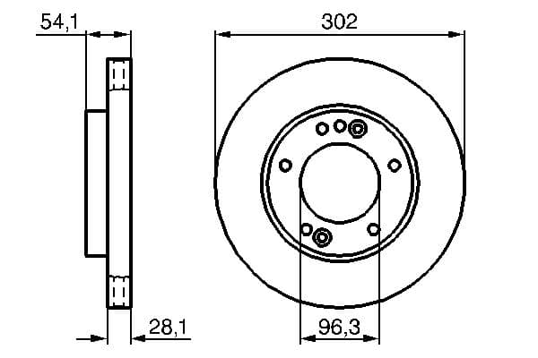 Bosch BD1096 Fren diski; ön küçük görsel 5