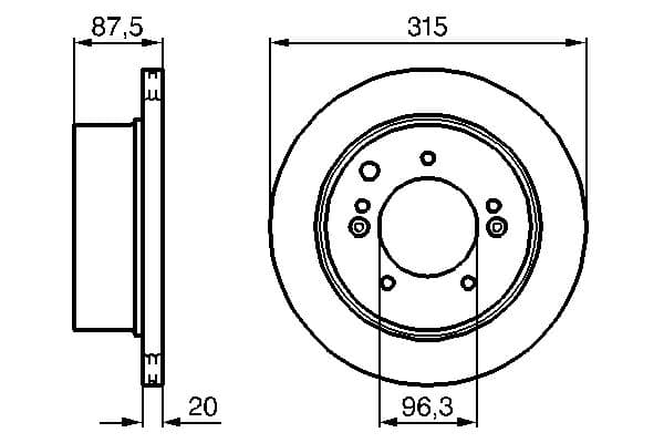 Bosch BD1098 Fren diski; arka küçük görsel 5
