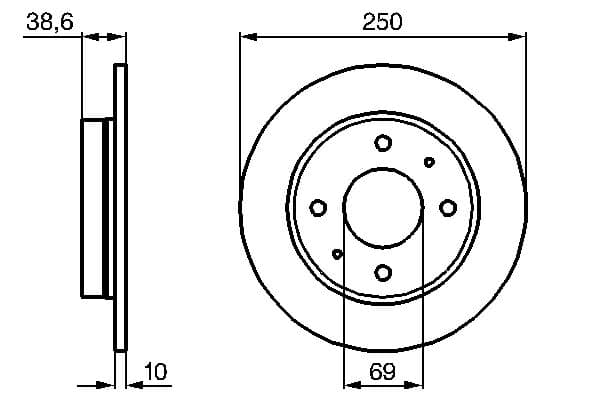 Bosch BD1102 Fren diski; arka küçük görsel 5