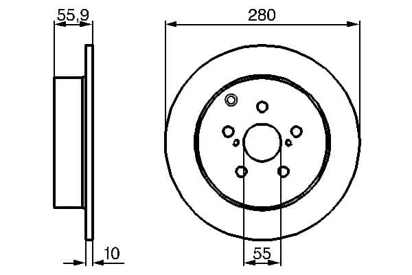 Bosch BD1108 Fren diski; arka küçük görsel 5