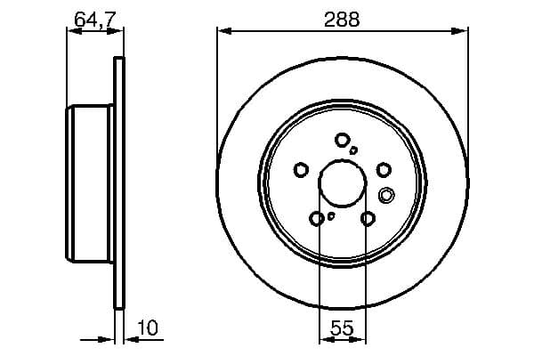 Bosch BD5513 Fren diski; arka küçük görsel 5