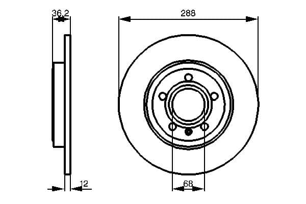 Bosch BD1117 Fren diski; arka küçük görsel 5