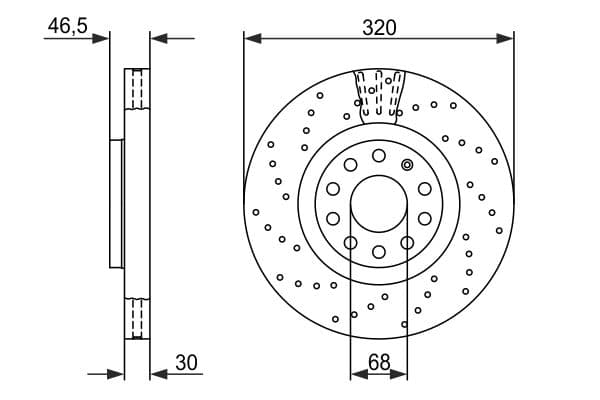 Bosch BD1136 Fren diski; ön küçük görsel 5
