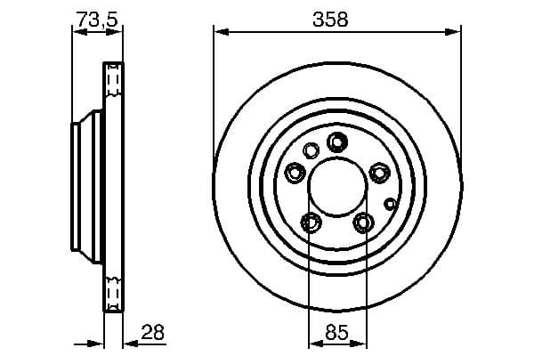 Bosch BD1137 Fren diski; arka küçük görsel 5