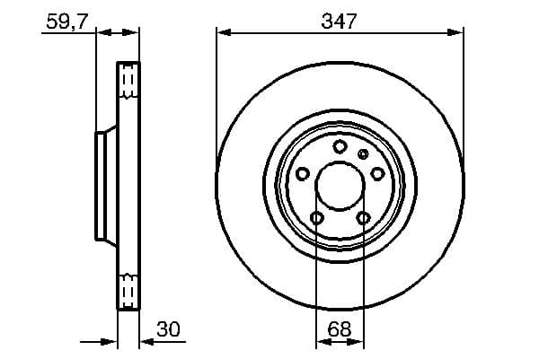 Bosch BD1138 Fren diski; ön küçük görsel 5