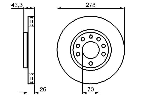 Bosch BD1140 Fren diski; ön küçük görsel 5