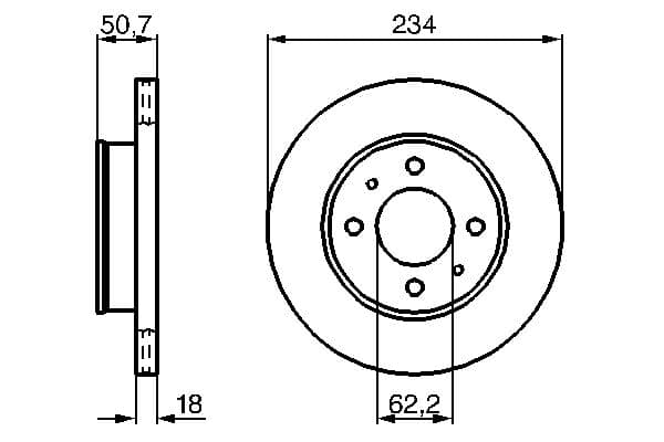 Bosch BD1142 Fren diski; ön küçük görsel 5
