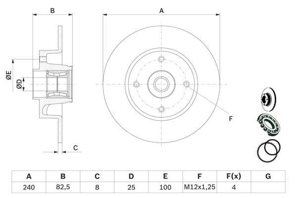 Bosch BD1127 Fren diski; arka küçük görsel 5