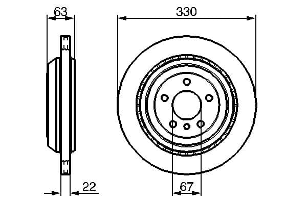 Bosch BD1148 Fren diski; arka küçük görsel 5