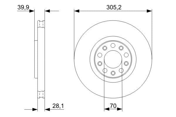 Bosch BD1154 Fren diski; ön küçük görsel 5