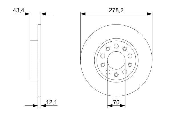 Bosch BD1155 Fren diski; arka küçük görsel 5