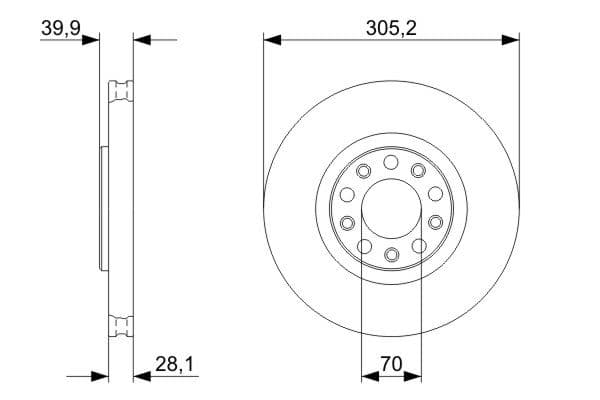 Bosch BD1156 Fren diski; ön küçük görsel 5