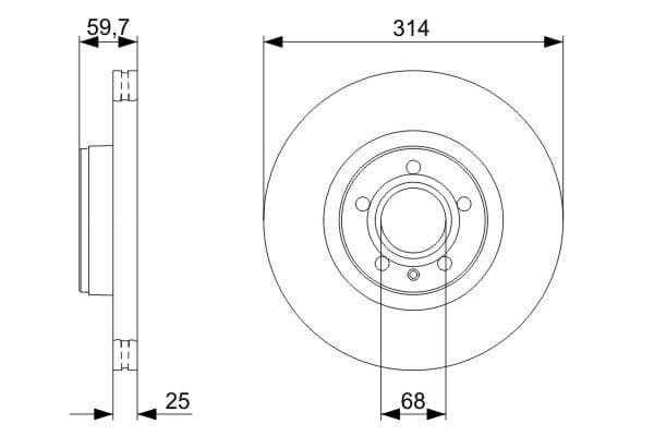 Bosch BD1164 Fren diski Premium2; ön küçük görsel 5