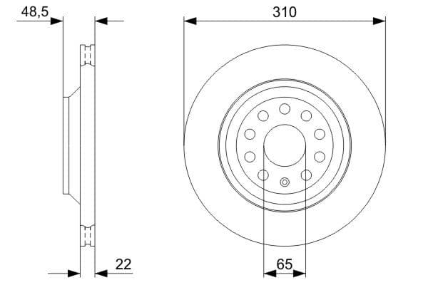 Bosch BD1166 Fren diski; arka küçük görsel 5