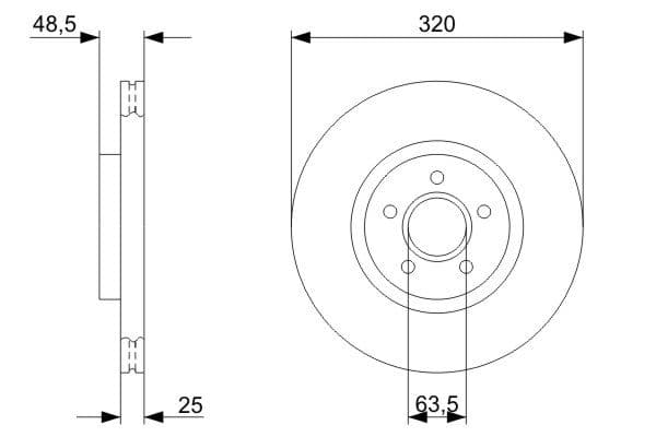 Bosch BD1172 Fren diski; ön küçük görsel 5